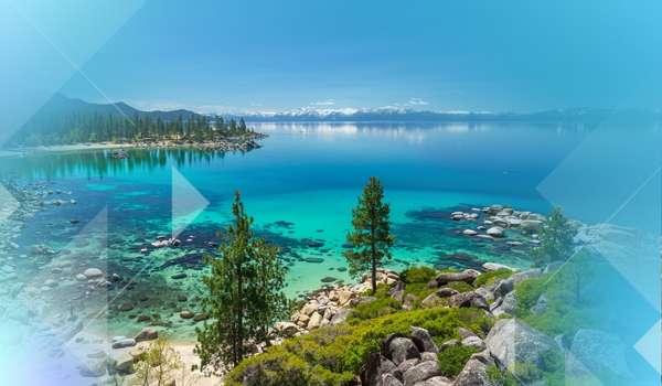 VR-Reise zum Lake Tahoe, USA – kristallklarer Bergsee zwischen Nevada und Kalifornien in beeindruckender Virtual Reality erleben
